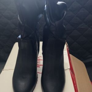 Style & Co. Black Heeled Boots